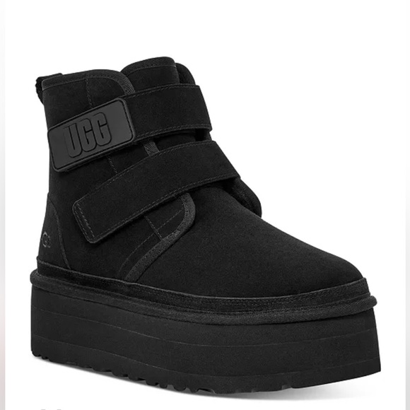 NWT UGG Neumel Platform Strap Chukka Boot Black Various Sizes - Picture 4 of 16